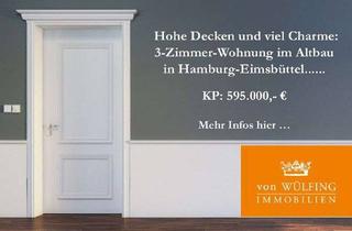 Wohnung kaufen in 20255 Eimsbüttel, Hohe Decke und viel Charme: 3-Zimmer-Wohnung im Altbau in Hamburg-Eimsbüttel...
