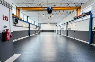 Gewerbeimmobilie mieten in In Der Seife 3-7, 64711 Erbach, LAGER-/PRODUKTIONSHALLE + 5 x BÜROS + CARPORT + 3,2T ABUS KRANBAHN + KÜCHE + BÄDER + 6 x STELLPLÄTZE