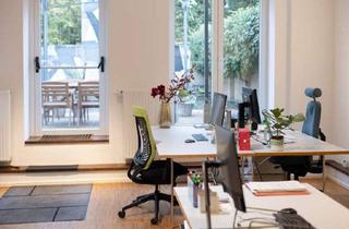 Gewerbeimmobilie mieten in 45130 Rüttenscheid, FLEX DESK 2,5T pWoche im Mathildenhof: CoWorking mit Atrium, Terrasse & Küche