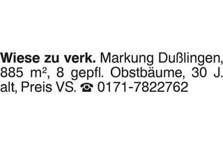 Grundstück zu kaufen in 72477 Schwenningen, Grundstücke, Sigmaringen