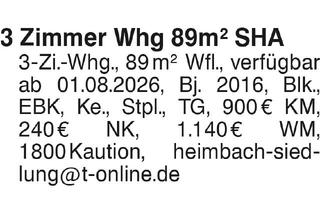 Wohnung mieten in 74523 Schwäbisch Hall, 3 Zimmer Whg 89m2 SHA