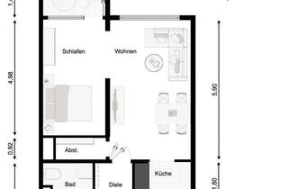 Wohnung mieten in Pommernstr. 71, 25436 Tornesch, Gepflegte 1,5 Zi-Whg. mit Balkon in Tornesch