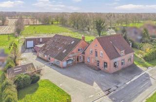 Gewerbeimmobilie kaufen in 26605 Aurich, Wohn- und Geschäftshaus mit Lagerhalle und Weide in Aurich – Ideal für Pferdeliebhaber