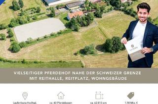 Anlageobjekt in Hotzenwaldstraße 45, 79725 Laufenburg, LFI | Vielseitiger Pferdehof direkt an der Grenze zur Schweiz | mit Wohnhaus, Reithalle, Reitplatz
