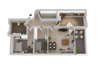 Wohnung mieten in Fährstraße, 32457 Porta Westfalica, Weser-Strand* Barkhausen* EBK* 3 Zimmer * Balkon