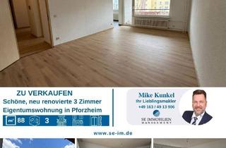 Wohnung kaufen in 75181 Pforzheim, Pforzheim - Schöne neu renovierte 3 Zimmer Eigentumswohnung