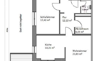 Wohnung mieten in 28879 Grasberg, Grasberg: Großzügige 2-Zimmer Wohnung, EBK, Dachterrasse, Loggia