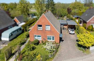 Haus kaufen in 26802 Moormerland, Naturnahes Wohnen in Deichnähe – Haus mit Garten und Werkstatt