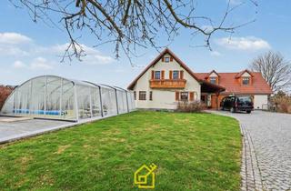 Haus kaufen in 07907 Schleiz, Exklusives Zuhause mit Büro, Pool, Sauna & Kamin – Ihr Rückzugsort am Feldrand