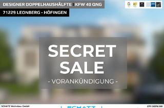 Doppelhaushälfte kaufen in 71229 Leonberg, Exklusive Designerdoppelhaushälfte - KfW 40 QNG