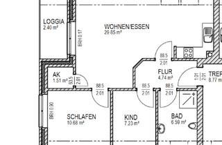 Wohnung mieten in Berliner Straße 127, 21481 Lauenburg, 2,5-Zi.-DG-Whg mit Loggia und Kfz-Stellplatz