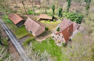 Haus kaufen in 49626 Berge, Mitten in der Natur! Landhaus im Dornröschenschlaf mit Remise, Scheune und Stall auf 2516 m².