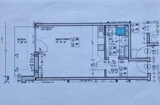 Wohnung mieten in 85570 Markt Schwaben, Modernes möbliertes 1-Zimmer-Appartement mit Westbalkon und TG in Markt Schwaben