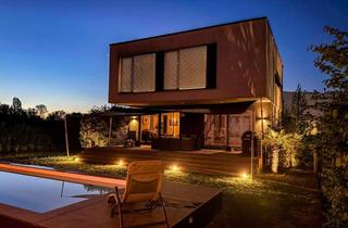 Haus kaufen in 63075 Rumpenheim, DESIGN PERFEKTION IN DIREKTER MAINLAGE - Freistehendes, hocheffizientes Architektenhaus mit Pool