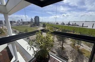 Wohnung kaufen in Lohmannstraße 26, 27568 Lehe, Erste Reihe Weser! Exklusive 4-Zimmer-Wohnung mit unverbaubarem Wasserblick (Weser View)