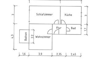 Wohnung mieten in 23566 St. Gertrud, 2-Raum-Wohnung mit gehobener Innenausstattung mit Balkon und EBK in Lübeck