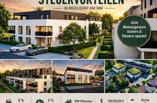 Wohnung kaufen in 84453 Mühldorf, KFW40 QNG! Hohe Steuervorteile und KFW-Darlehen - 2-Zi-Wohnung mit Terrasse und Garten (W13)