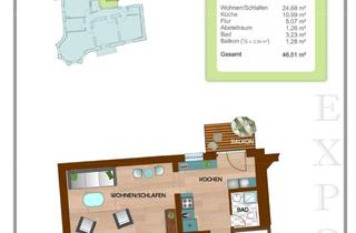 Wohnung mieten in Alfred-Hess-Str. 24, 99094 Brühlervorstadt, sehr schöne 1 Raum Wohnung mit Balkon