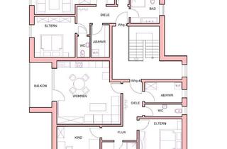 Wohnung mieten in Hauptstraße 2c, 59399 Olfen, Moderne 3-Zimmer-Obergeschosswohnung mit Balkon & Carport in Olfen-Vinnum