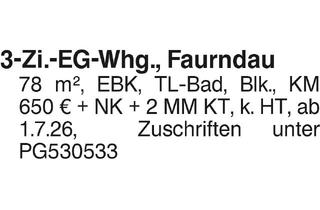 Wohnung mieten in 73035 Göppingen, 3-Zi.-EG-Whg., Faurndau
