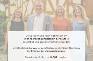 Sozialwohnungen mieten in Rosa-Kempf-Straße 10, 96052 Bamberg, Nur mit WBS Stufe III | Helle 2-Zimmer-Wohnung mit großem Balkon