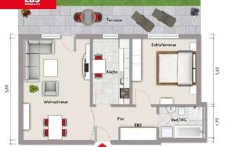 Anlageobjekt in 50126 Bergheim, Bergheim-Zieverich! 2 Zimmer-Erdgeschosswohnung mit Gartenzugang!