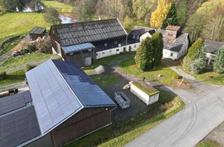 Lager kaufen in 95233 Helmbrechts, Ehemalige Mühle in Alleinlage mit Teichen & Halle