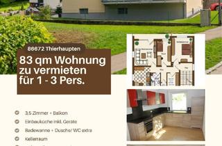 Wohnung mieten in Hopfengarten 11, 86672 Thierhaupten, Helle 83 m² Wohnung + Balkon zu vermieten (1-3 Personen) für 2 J.