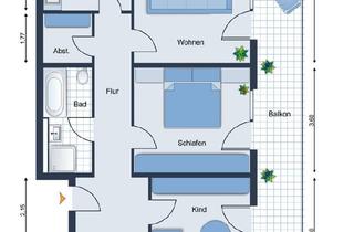 Wohnung kaufen in 76297 Stutensee, 3 Zi. EG in Blankenloch, Jasminwegsofort frei, 88 m², Balkon u. TG, Provisionsfrei