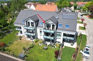 Wohnung kaufen in 86931 Prittriching, Licht. Raum. Lebensqualität – Neuwertige 4-Zimmer Dachgeschosswohnung mit Balkon und Aufzug