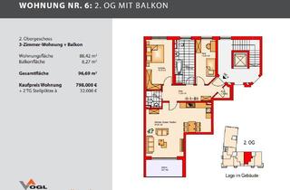 Wohnung kaufen in Römerstraße 46 48 48a, 82205 Gilching, Großzügige 3-Zimmer Wohnung mit Balkon