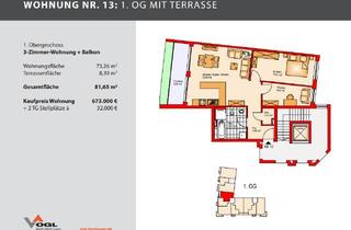 Wohnung kaufen in Römerstraße 46 48 48a, 82205 Gilching, Großzügige 3-Zimmer Wohnung mit Balkon