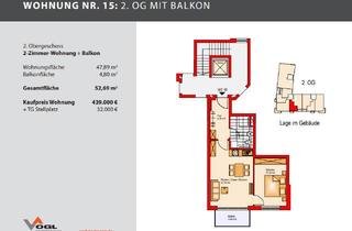 Wohnung kaufen in Römerstraße 46 48 48a, 82205 Gilching, 2-Zimmer Wohnung mit Balkon