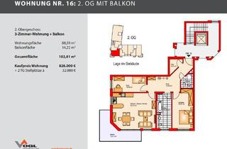 Wohnung kaufen in Römerstraße 46 48 48a, 82205 Gilching, Großzügige 3- Zimmerwohnung mit Balkon