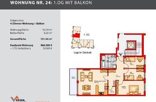 Wohnung kaufen in Römerstraße 46 48 48a, 82205 Gilching, Großzügige 4-Zimmer Wohnung mit Balkon