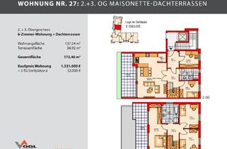 Wohnung kaufen in Römerstraße 46 48 48a, 82205 Gilching, 6-Zimmer Maisonette Wohnung mit Balkon und 2 Dachterrassen