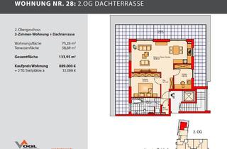 Penthouse kaufen in Römerstraße 46 48 48a, 82205 Gilching, 3-Zimmer Penthouse Wohnung mit Dachterrasse