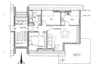 Wohnung mieten in 59505 Bad Sassendorf, 3-Zi, Einbauküche, gr.Dachterrasse, Stellpl, Garage, Dachboden, Keller