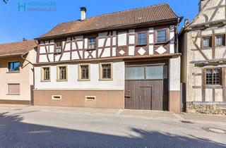 Haus kaufen in 76684 Östringen, // Charmantes Fachwerkhaus 17. Jh.(DSchG) historisches Wohnen mit Hof und Garten //