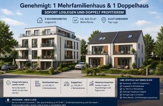 Grundstück zu kaufen in 64347 Griesheim, Baugenehmigung für 2 Häuser – sofort loslegen und doppelt profitieren!
