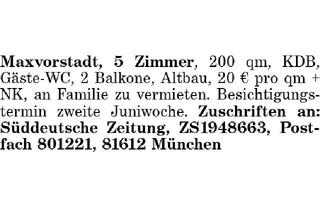 Wohnung mieten in 80333 München, Maxvorstadt - 5 Zimmerwohnung
