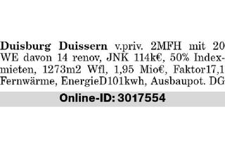 Anlageobjekt in 47058 Duisburg, Duisburg Duissern