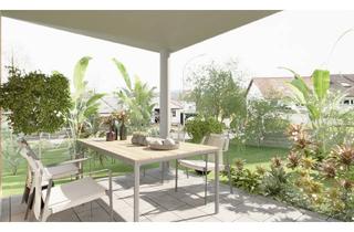 Wohnung kaufen in 83308 Trostberg, Stilvolles Wohnen mit Nachhaltigkeitskonzept - KfW-Effizienzhaus 40, 5-Zimmer mit Terrasse und Garten - provisionsfrei