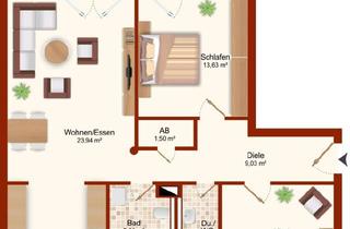 Wohnung kaufen in 76227 Karlsruhe, Karlsruhe - Attraktive Kapitalanlage in Karlsruhe - Möblierte 3-Zi.-ETW in gefragter Wohnlage