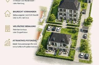Grundstück zu kaufen in 22844 Norderstedt, Projektgrundstück in Norderstedt mit Baurecht für MFH- oder Doppelhausbebauung