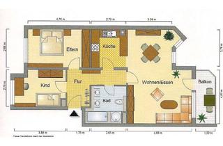 Wohnung mieten in 76448 Durmersheim, Ansprechende 3-Zimmer-Wohnung mit Balkon in Durmersheim inkl. EBK