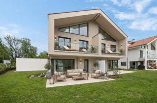 Doppelhaushälfte kaufen in Wallbergstraße, 82515 Wolfratshausen, Wolfratshausen - Bezugsfertig! Design Neubau Chalet-Haushälfte mit Doppelgarage und Loisachblick