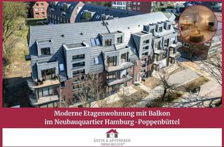 Wohnung kaufen in 22399 Poppenbüttel, Moderne Etagenwohnung mit Balkon im Neubauquartier Hamburg-Poppenbüttel