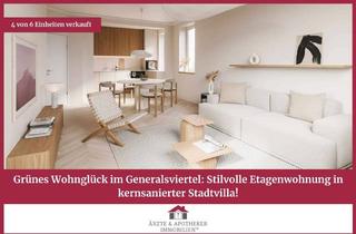 Wohnung kaufen in Wrangelstraße, 20253 Hoheluft-West, Grünes Wohnglück im Generalsviertel: Stilvolle Etagenwohnung in kernsanierter Stadtvilla!