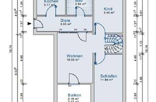Wohnung mieten in 19061 Krebsförden, Teilmöblierte 3-Zimmer-Wohnung in Schwerin befristet zu vermieten